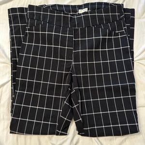 Patterned black slacks